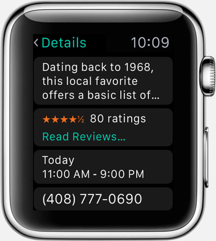 Where To? for Apple Watch: place details (2)